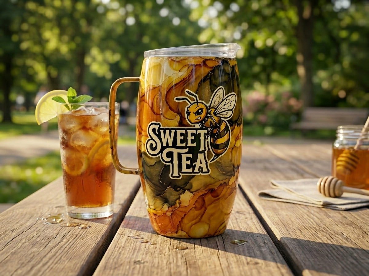 LIVE SHOW Custom Painted Drink Pitcher - 64 Oz