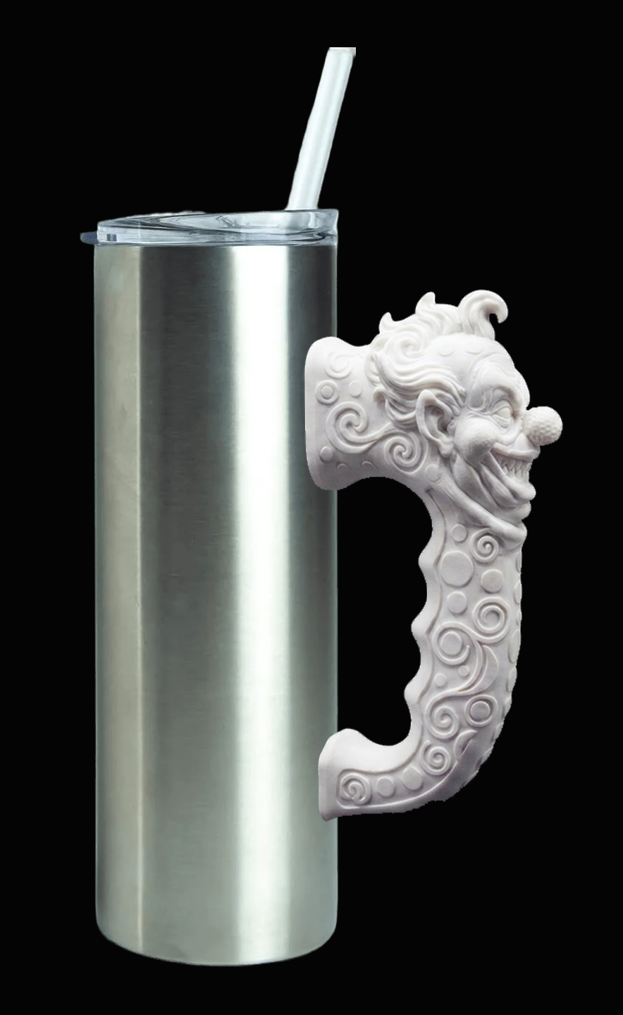 Swirl Clown V1 Tumbler Handle 3D Printing STL – Digital Download