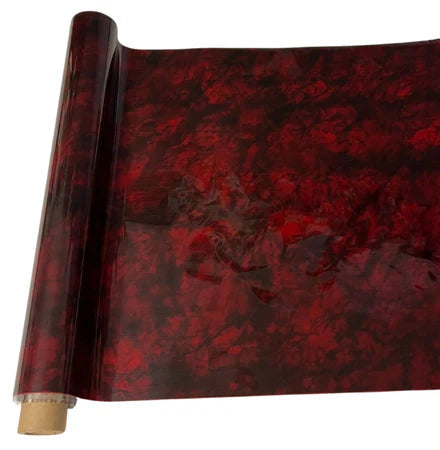 Metallic Textile Foil - Rocco Red Marble