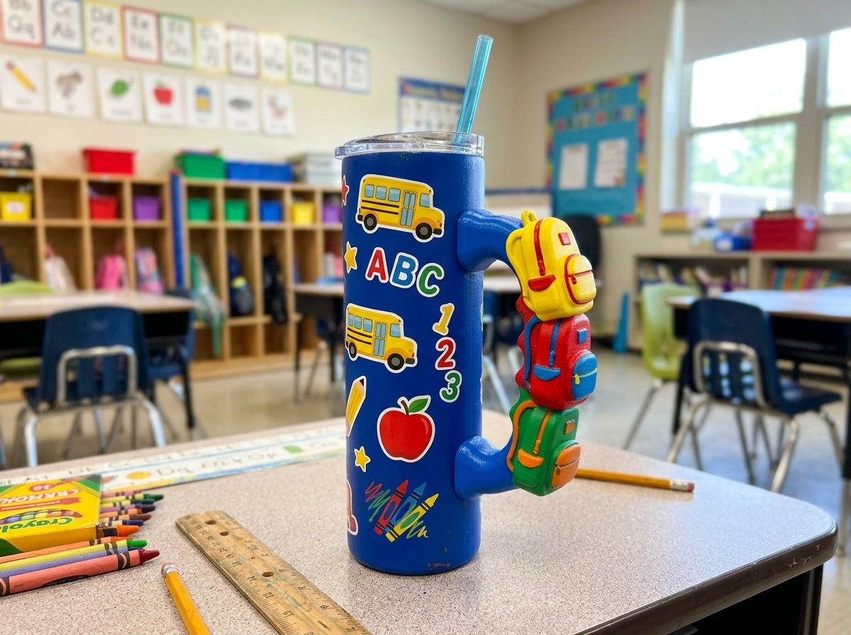 School Daze Series Tumbler Handle 3D Printing STL – Digital Download
