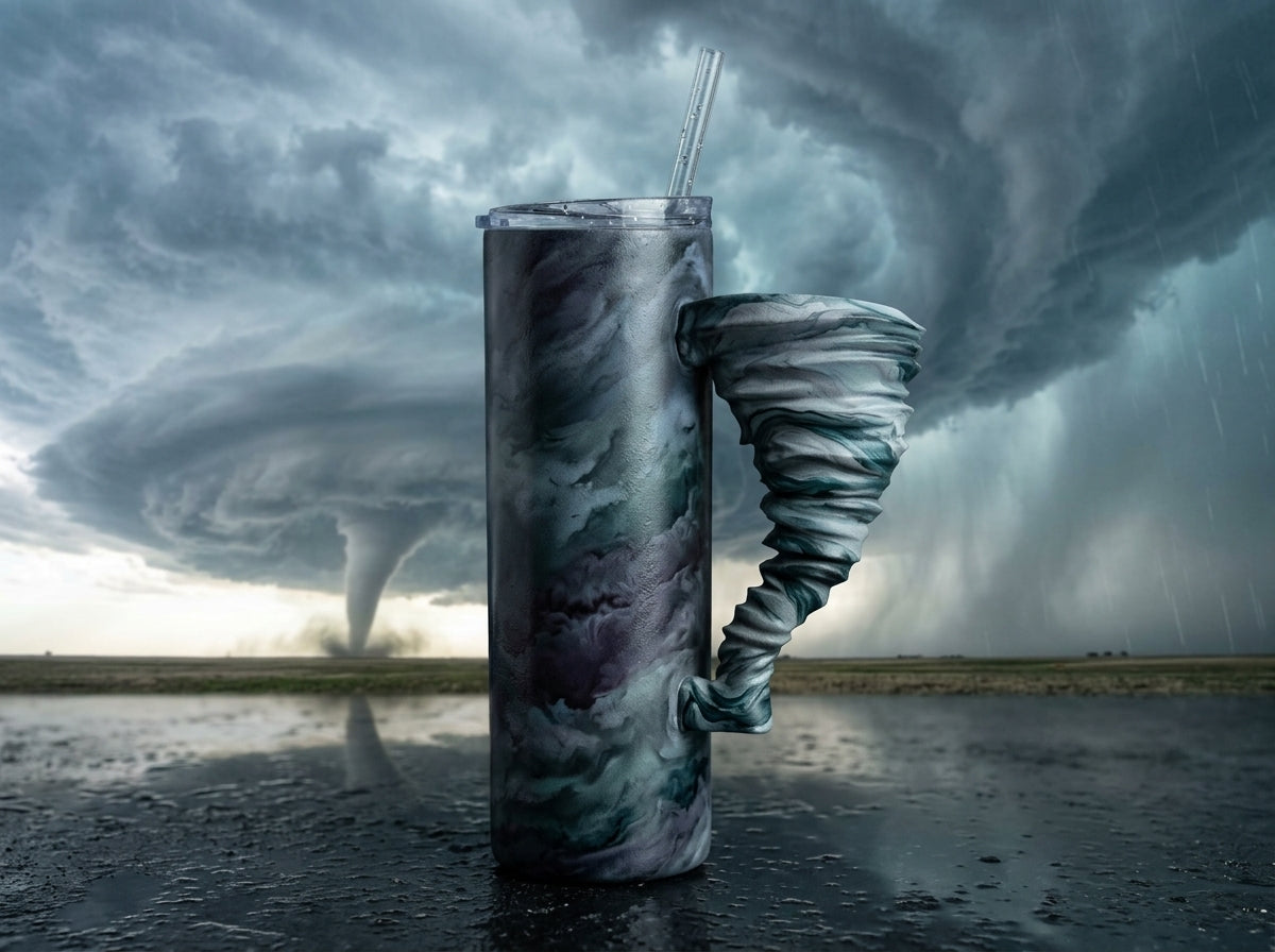 Tornado Tumbler Handle 3D Printing STL – Digital Download