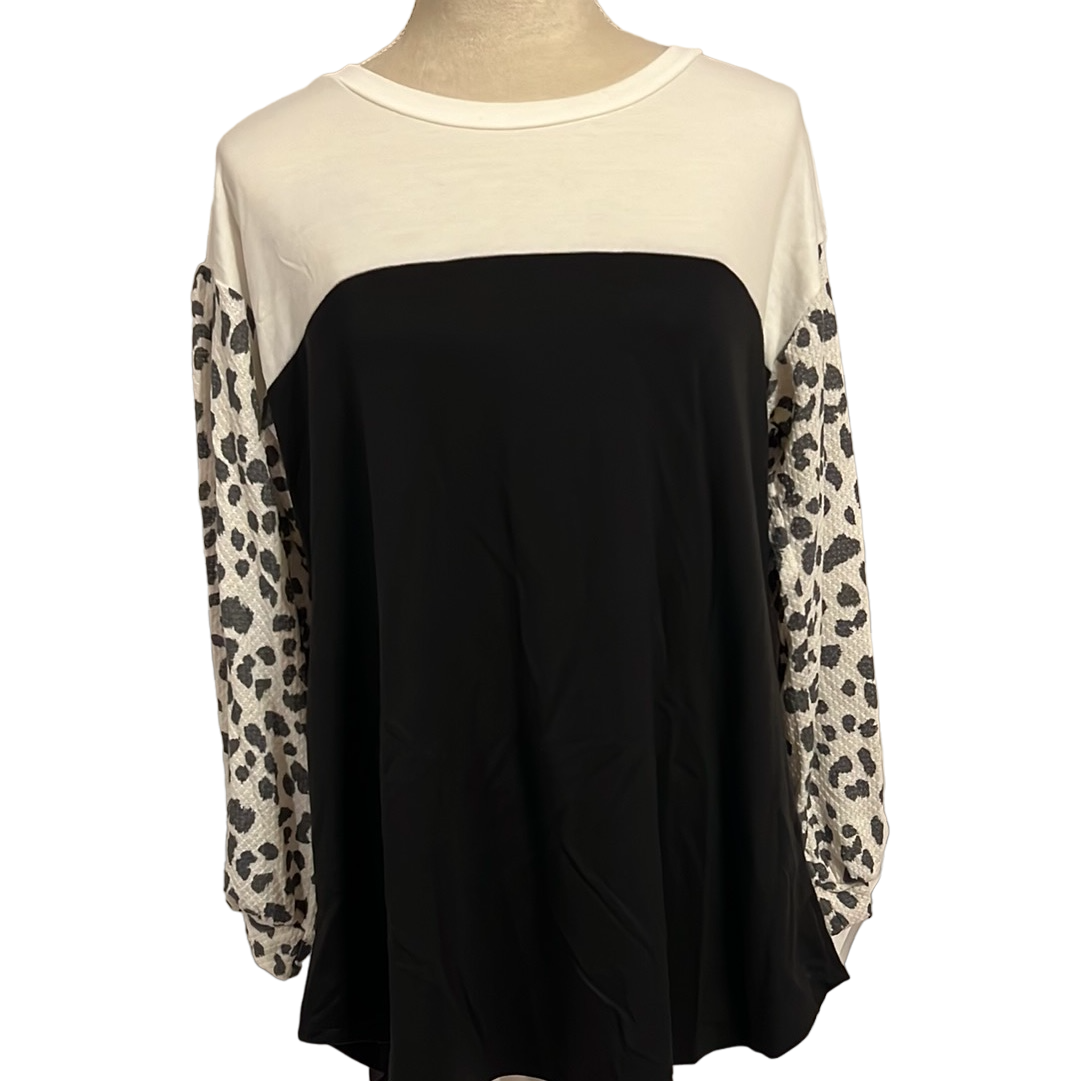 LONG SLEEVE  LEOPARD TOP