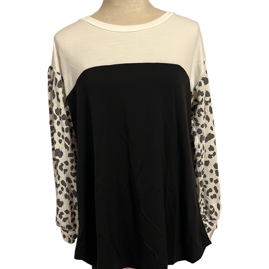 LONG SLEEVE  LEOPARD TOP