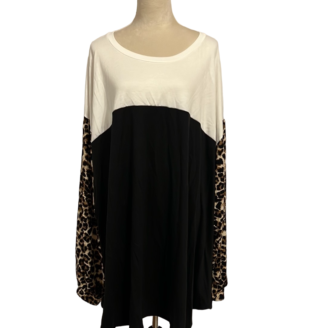 LONG SLEEVE  LEOPARD TOP