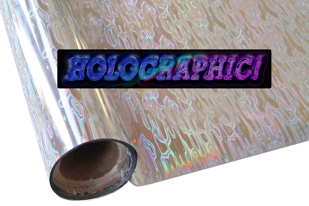 Metallic Holographic Textile Foil - Waterfall Silver