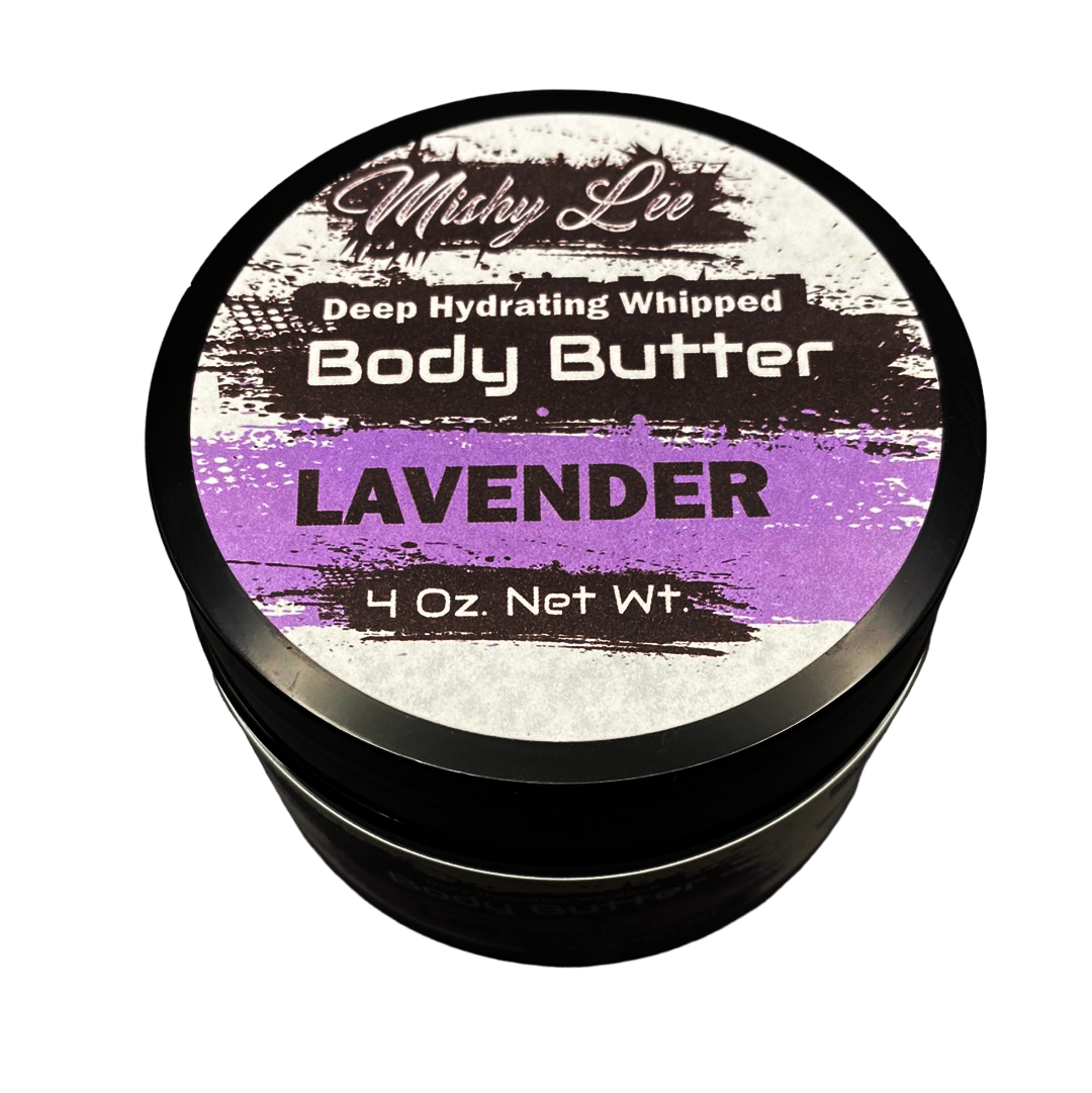 Lavender 4 Oz - Mishy Lee Deep Hydrating Whipped Body Butter w/Essential Oils