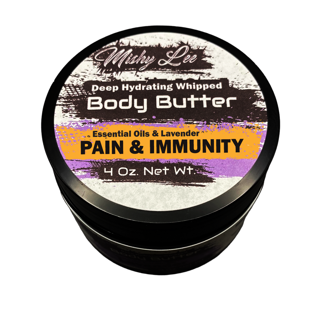 Pain & Immunity 4 Oz - Mishy Lee Deep Hydrating Whipped Body Butter w/Essential Oils