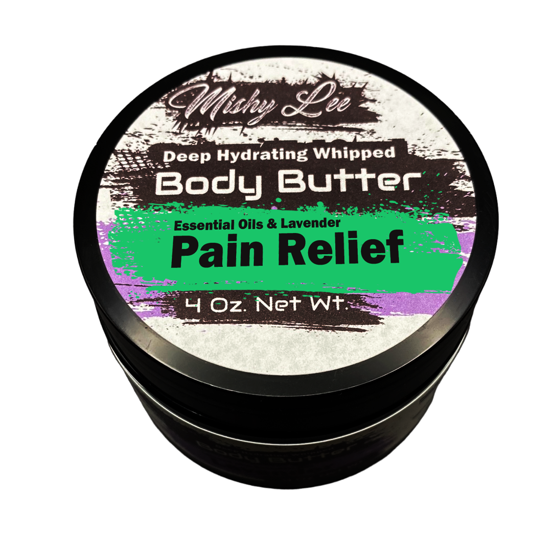 Pain Relief 4 Oz - Mishy Lee Deep Hydrating Whipped Body Butter w/Essential Oils