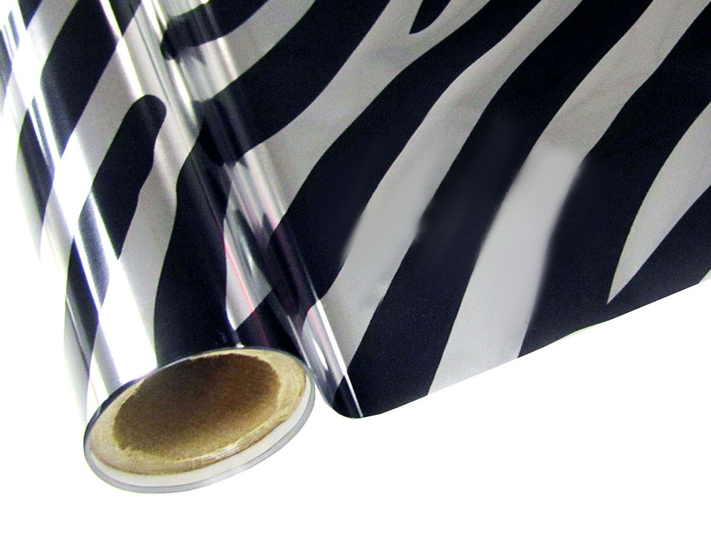 Metallic Textile Foil - Zebra Silver