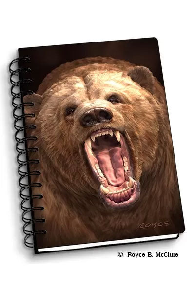 3D Spiral Notebook - Grizzly