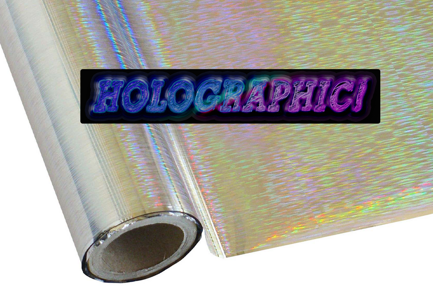 Metallic Holographic Textile Foil - Weave Silver