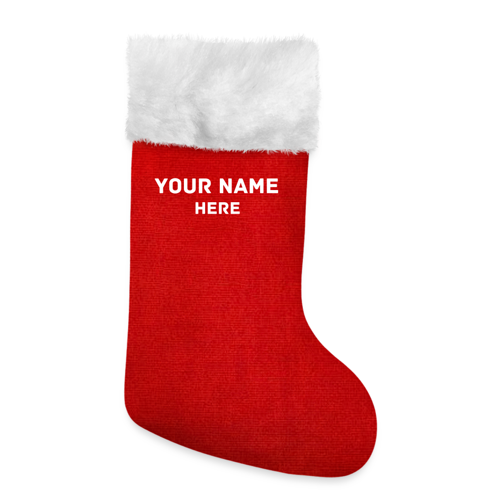 Christmas Stocking - Customizable - red/white