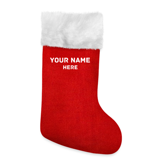 Christmas Stocking - Customizable - red/white