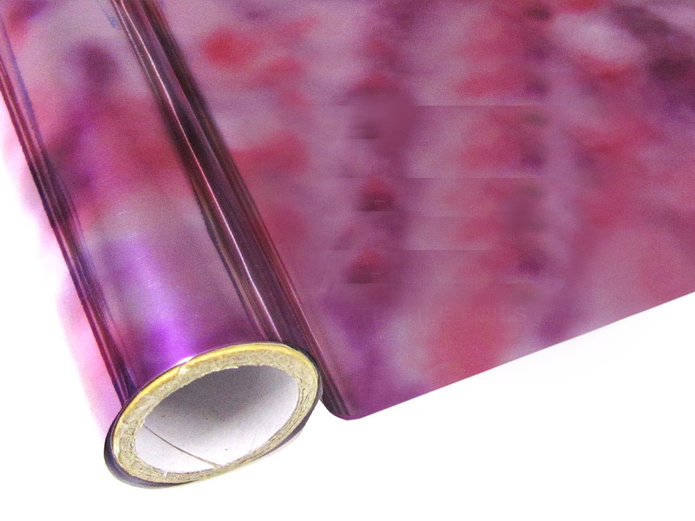 Metallic Textile Foil - Tie Dye Violet