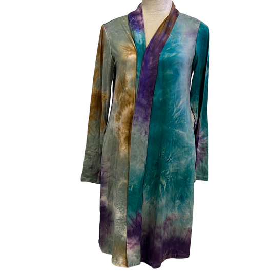 TIE DYE LONG SLEEVE CARDIGAN