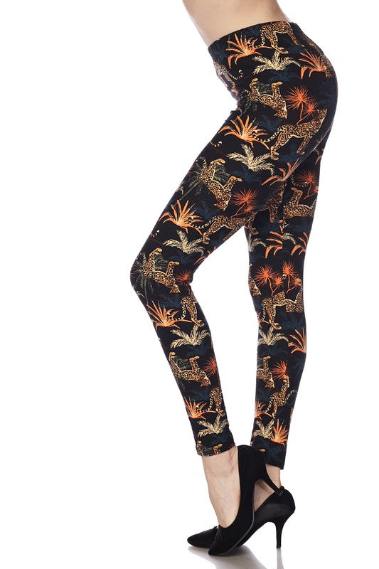 CHEETAH SPARK Print Ankle ONE Size Leggings