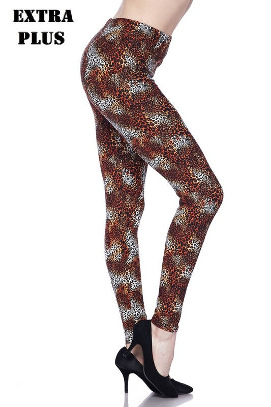 3x4x Animal Print Brushed Leggings