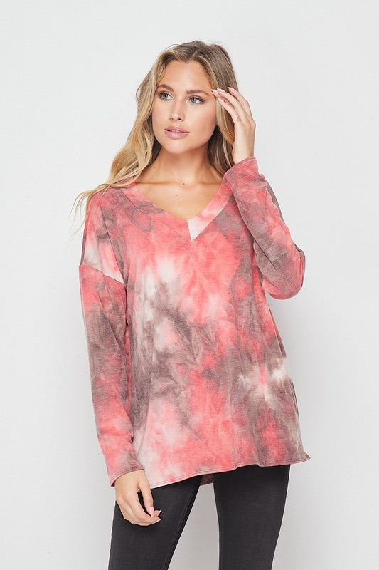 Mulberry Charcoal Mix Tie Dye Long Sleeves