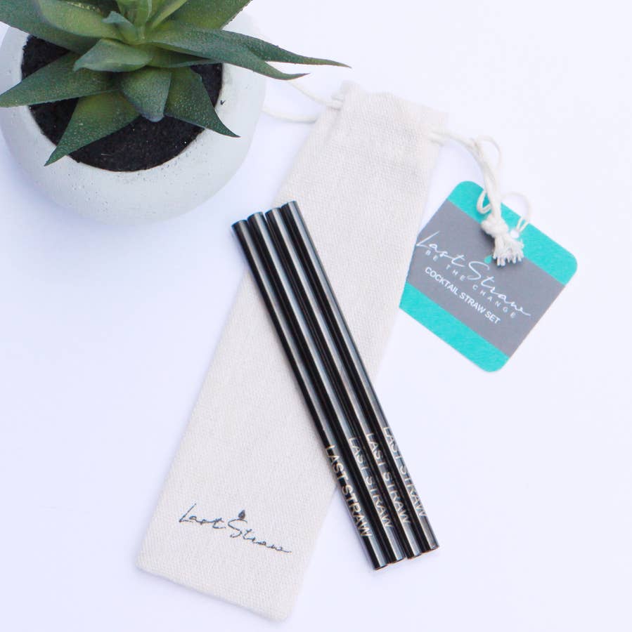 Cocktail Stainless Steel Metal Straw Set