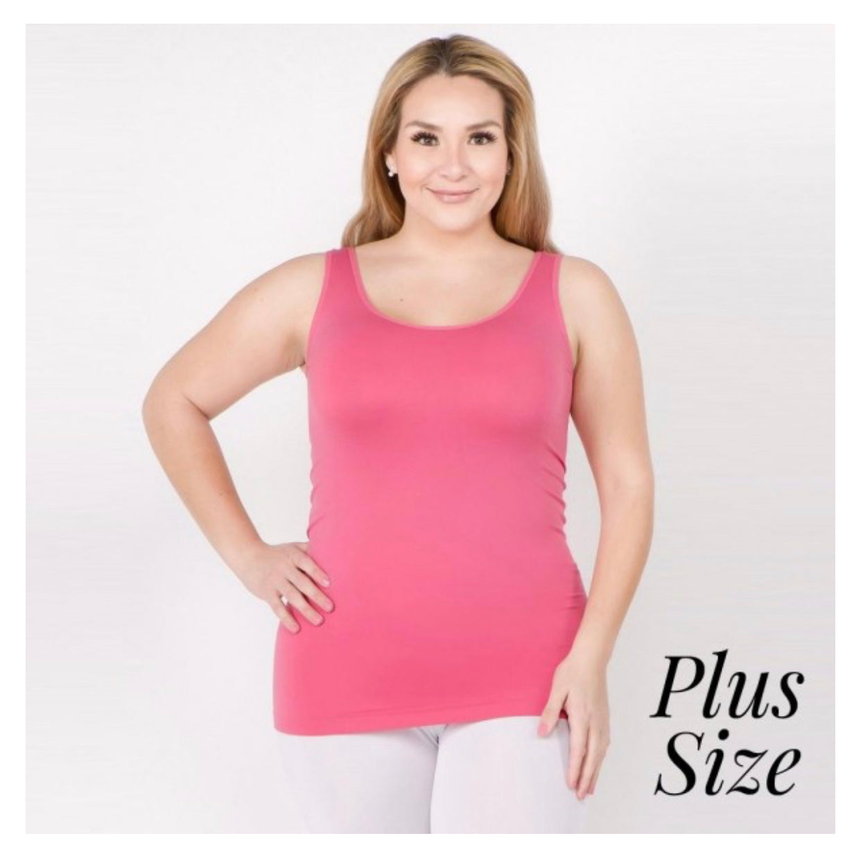 Women's solid color seamless tank top