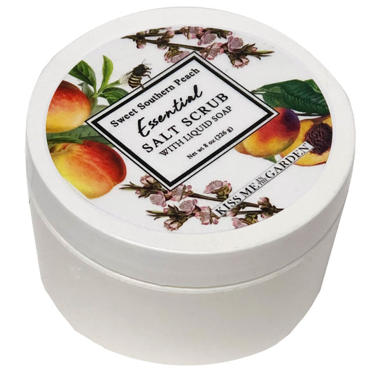 Peach Salt Scrub 8 oz