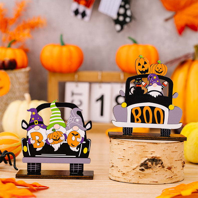 3-Piece Halloween Element Car-Shape Decorations