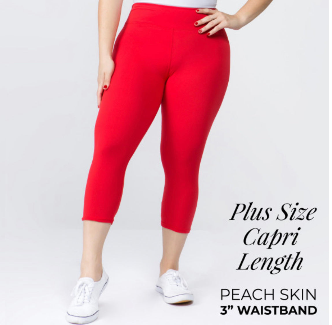 YOGA BAND SOLID COLOR PEACH SKIN Capri LEGGINGS