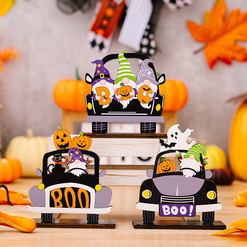 3-Piece Halloween Element Car-Shape Decorations