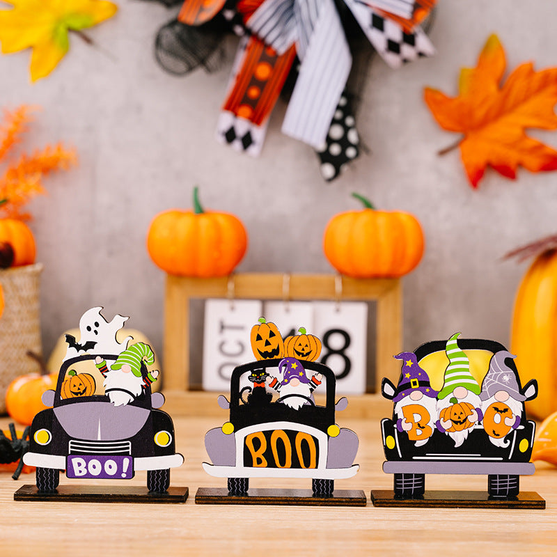 3-Piece Halloween Element Car-Shape Decorations