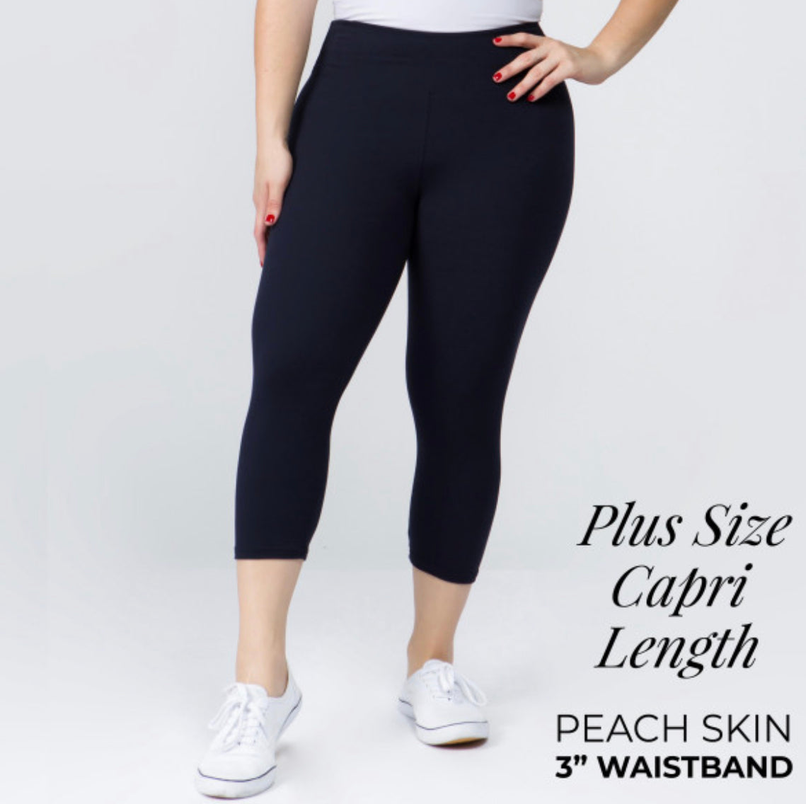 YOGA BAND SOLID COLOR PEACH SKIN Capri LEGGINGS