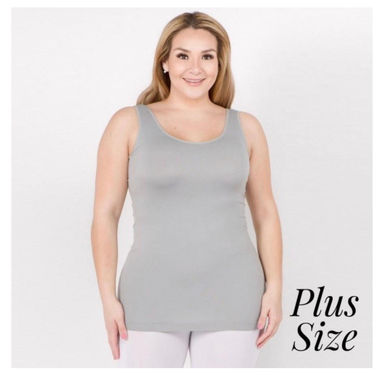 Women's solid color seamless tank top