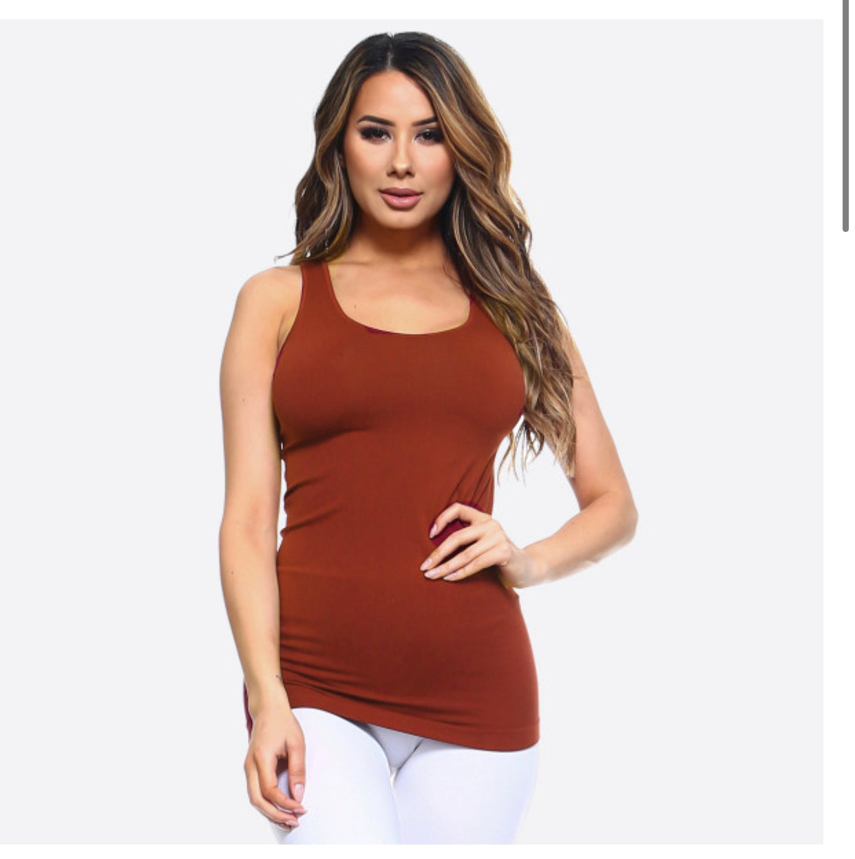 Women's solid color seamless tank top