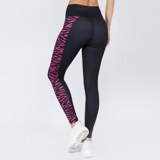 Women's Active Zebra Stripe Workout Leggings