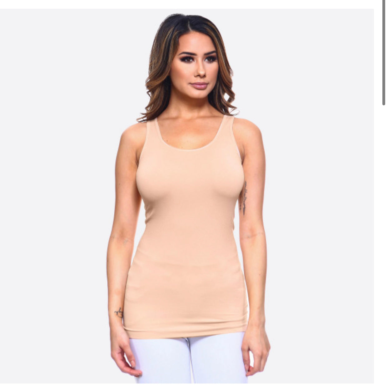 Women's solid color seamless tank top