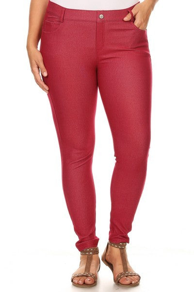 Cotton-Blend 5-Pocket Skinny Jeggings