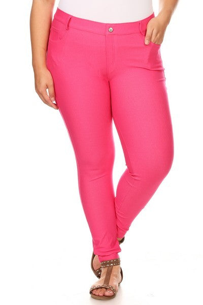 Cotton-Blend 5-Pocket Skinny Jeggings