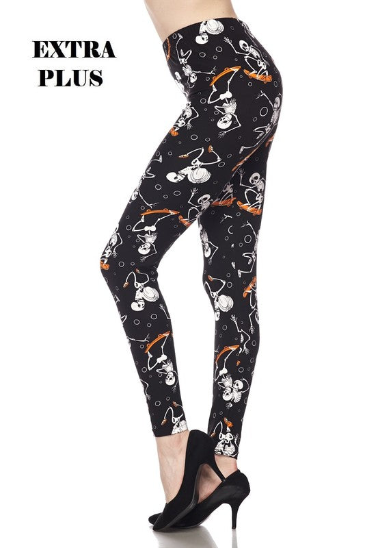 XPLUS Skateboarder Skeleton Ankle Legging