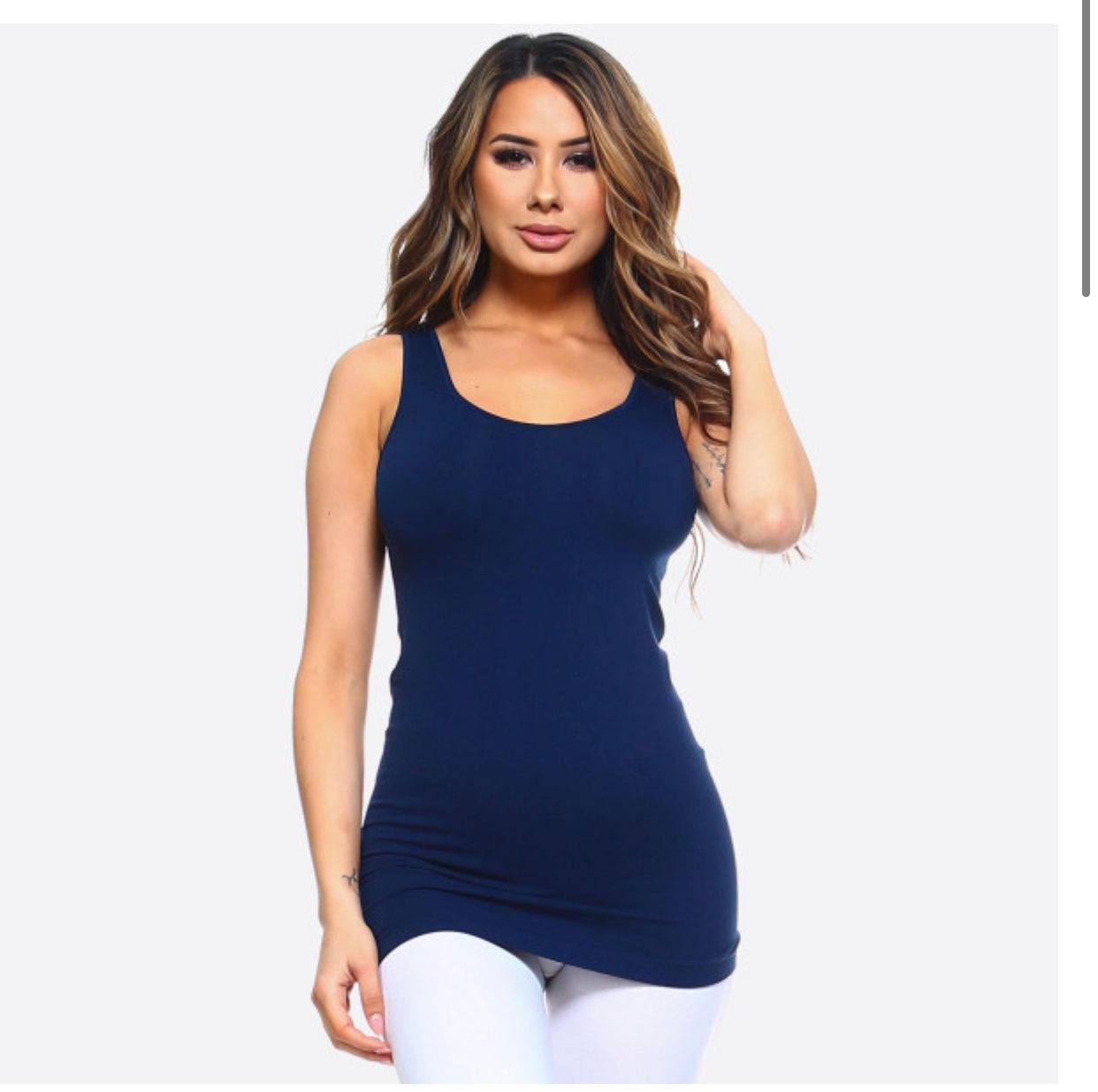 Women's solid color seamless tank top