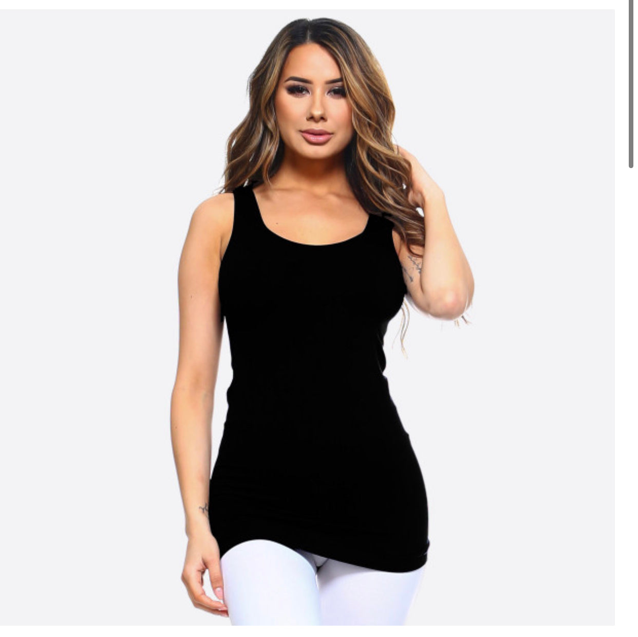 Women's solid color seamless tank top