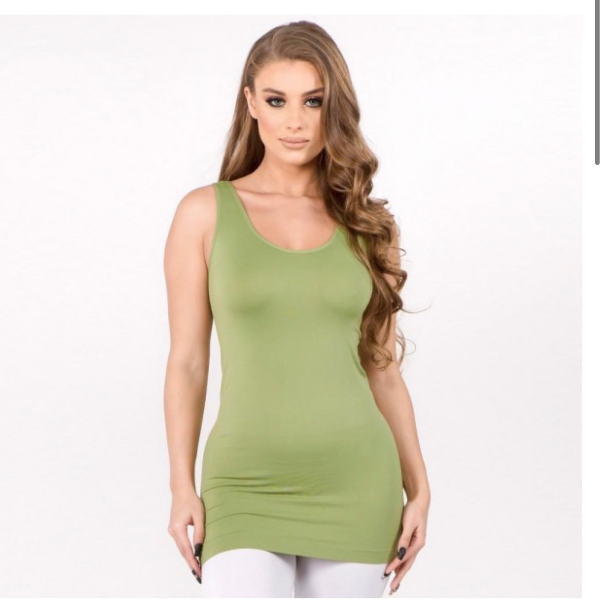 Women's solid color seamless tank top