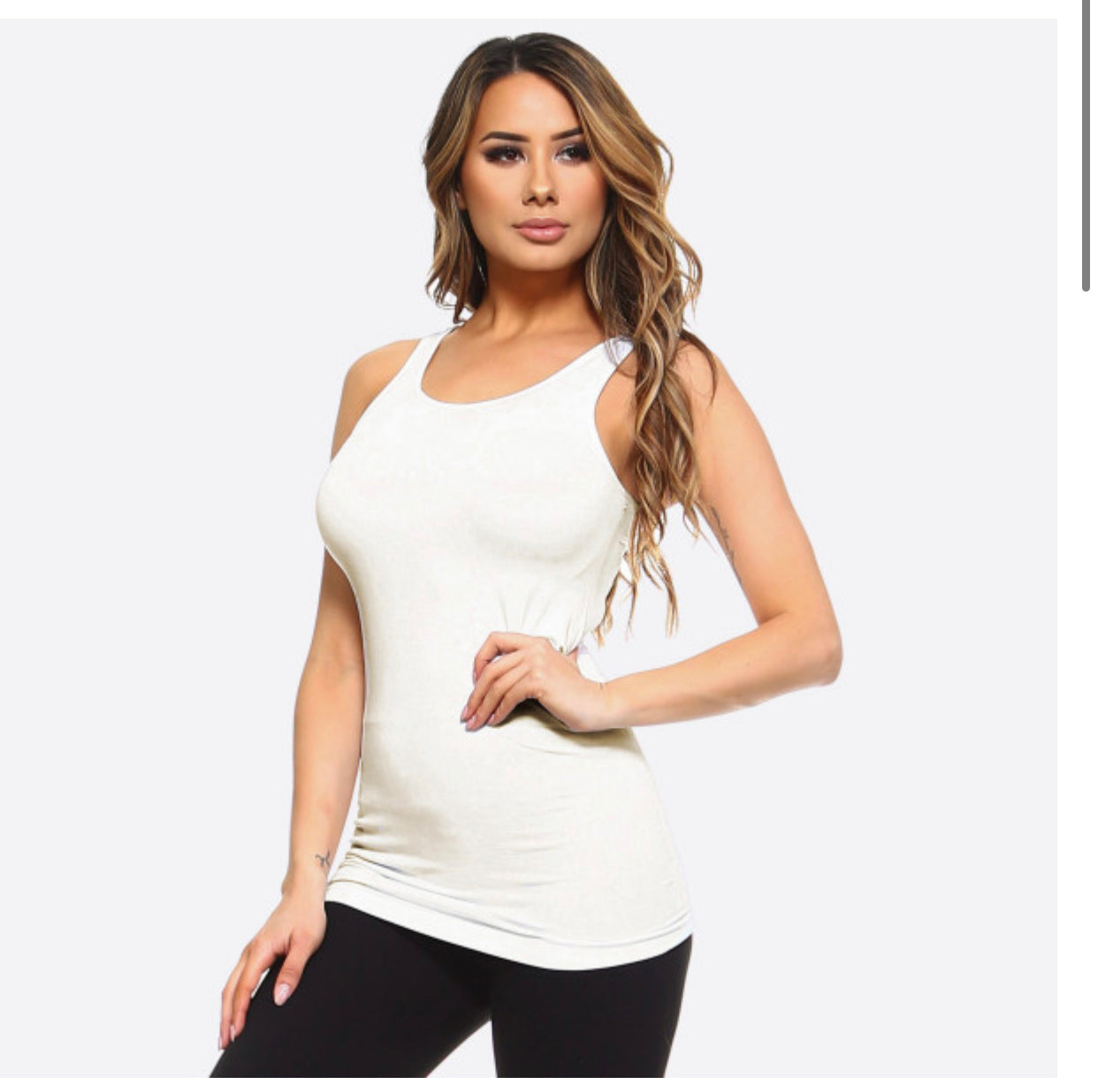 Women's solid color seamless tank top