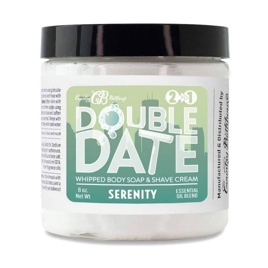 Double Date Whipped Soap and Shave Cream - Serenity