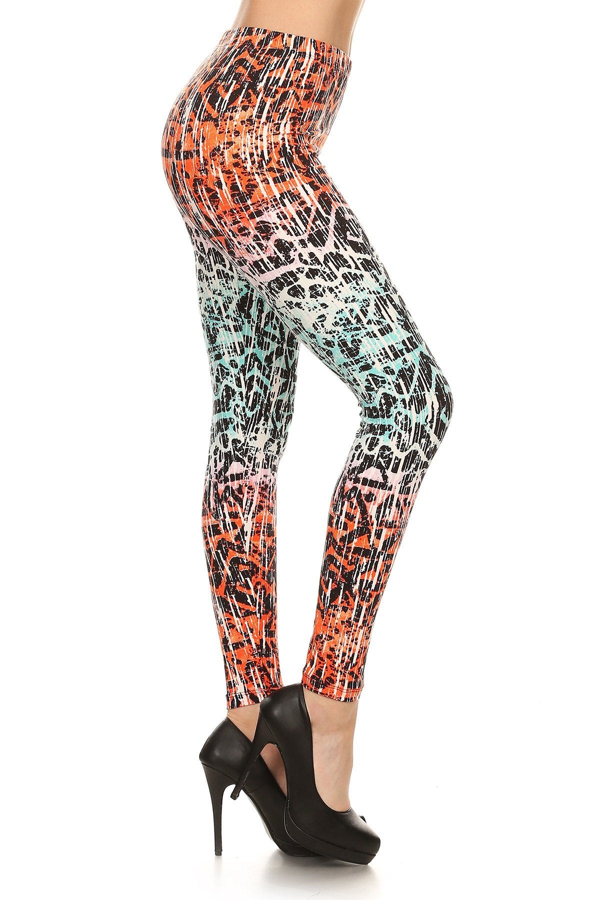 Multi Color Animal Printed One Size Leggings