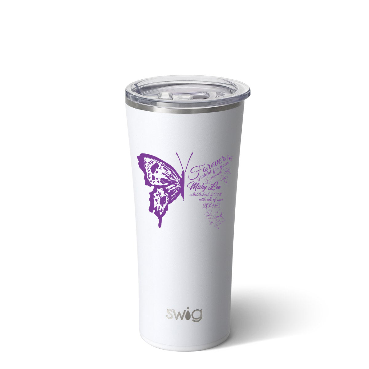 Mishy Lee White 22oz Tumbler