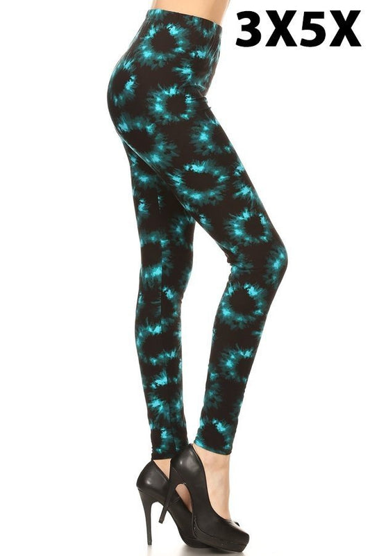 3X5X TIE DYE PRINTED BUTTER SOFT Ankle Legging