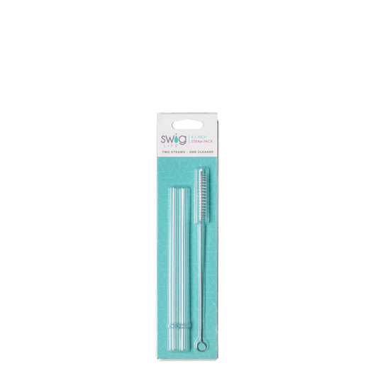 CLEAR REUSABLE STRAW SET (6.5")