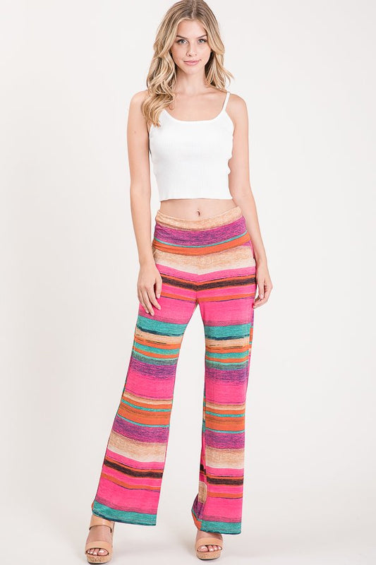 MULTI COLOR STRIPE PRINT PANTS