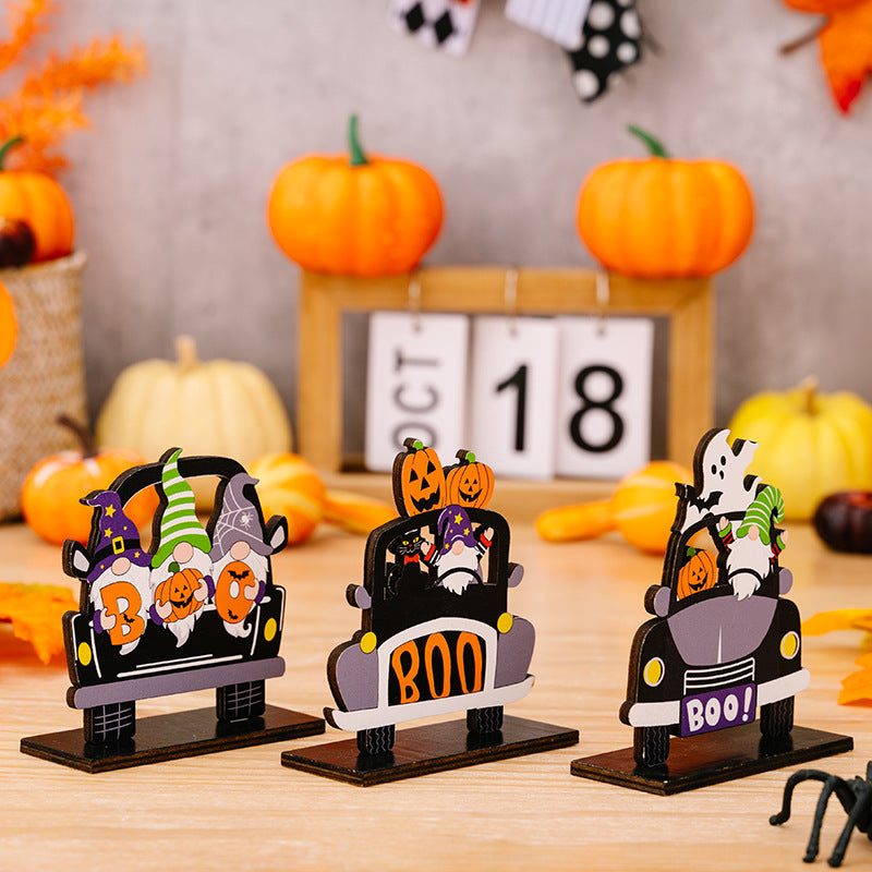 3-Piece Halloween Element Car-Shape Decorations