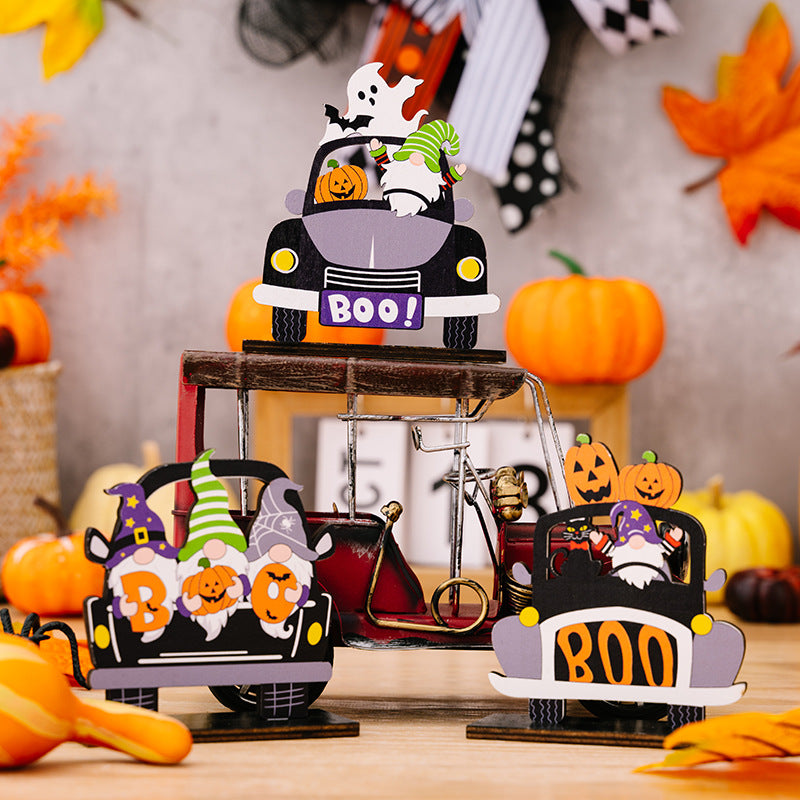 3-Piece Halloween Element Car-Shape Decorations