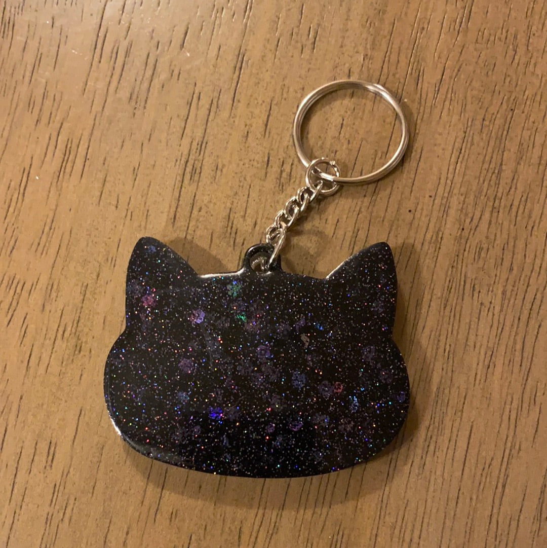 BIG CAT HEAD KEYCHAIN